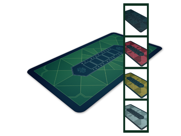 Poker Mat 'Paulie' Design - Rectangular - Different Colors And Sizes