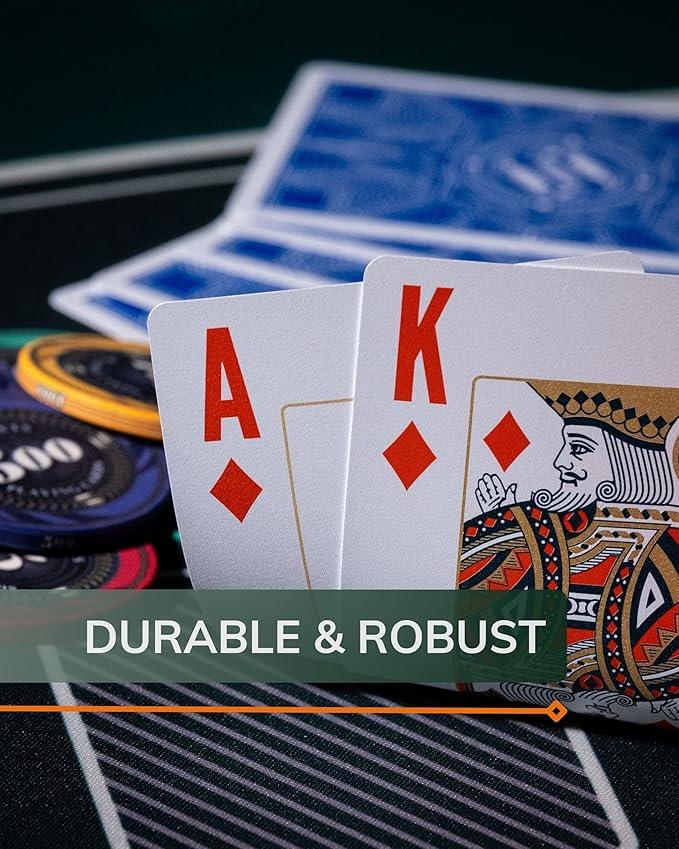 Plastic Poker Cards, Poker Size, Double Pack, Jumbo Index, 'Paulie' Design