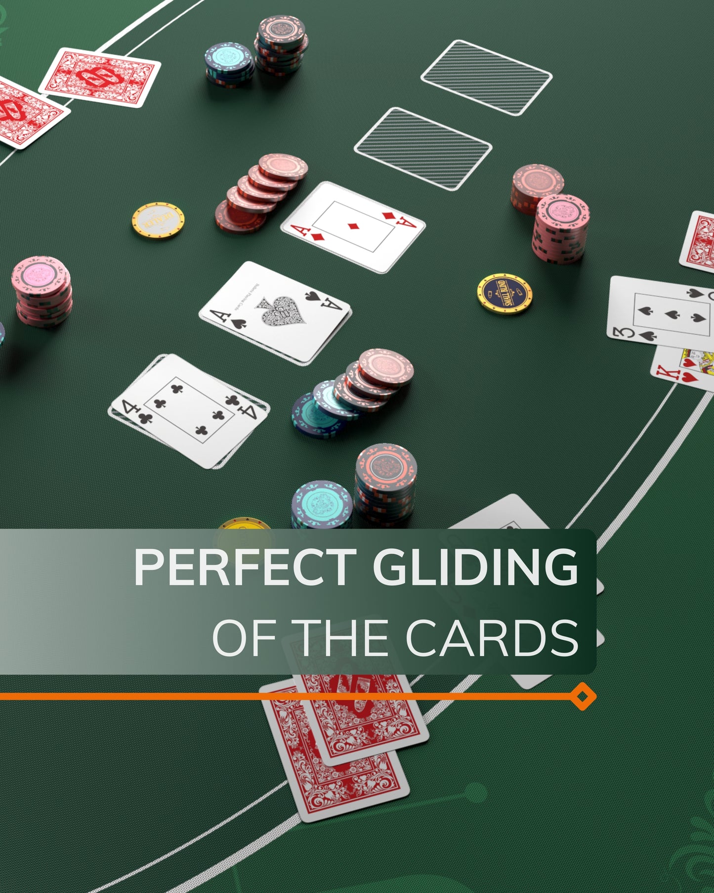Poker Mat - Casino Design - Different Colors And Sizes - Rectangular