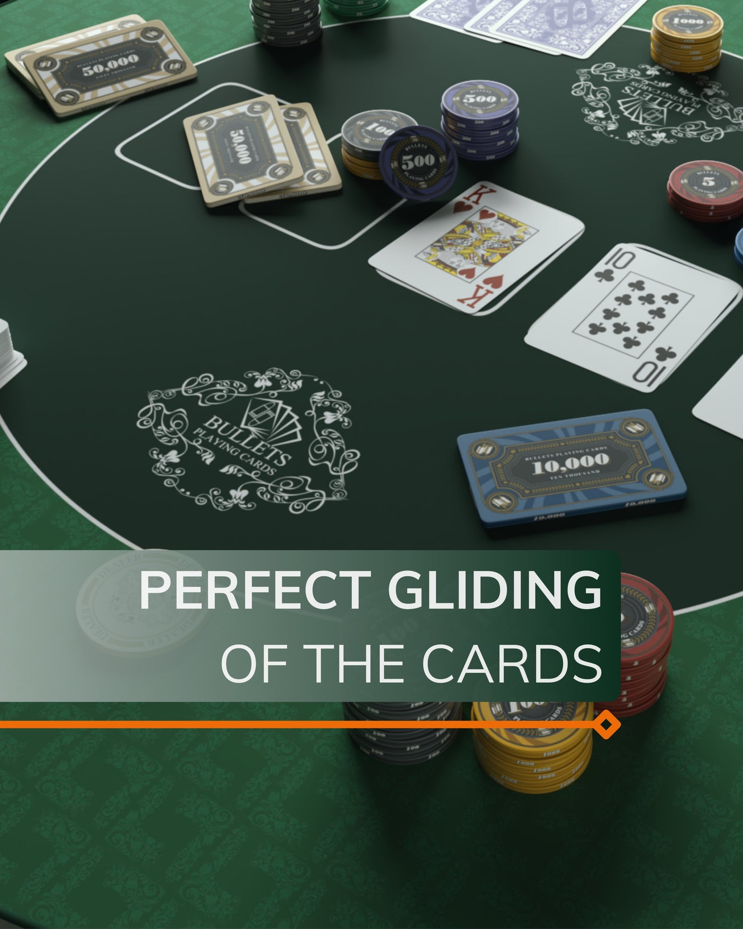 Poker Mat 47.2", round - Classic Design