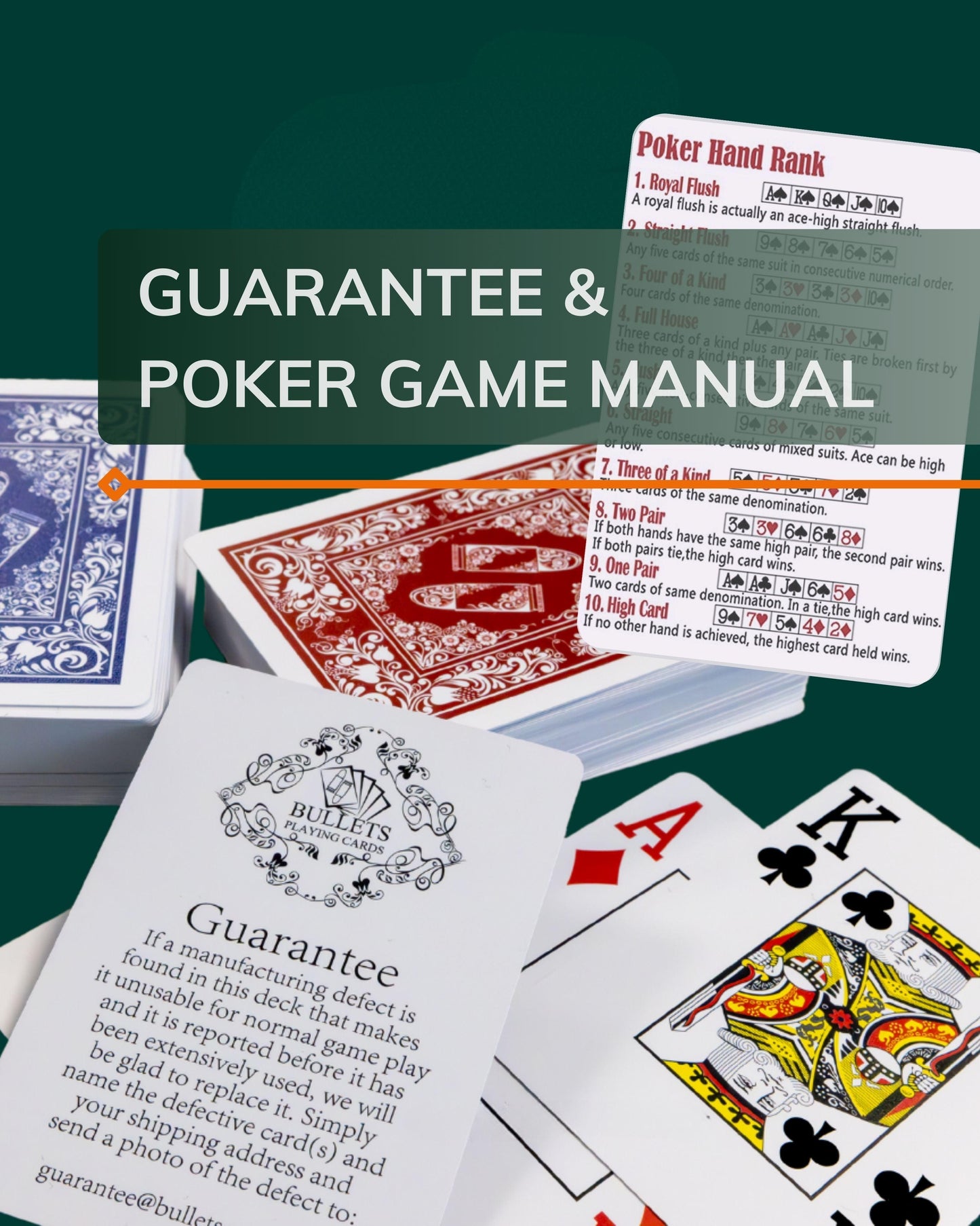 Plastic Poker Cards – Double Deck with Jumbo Index