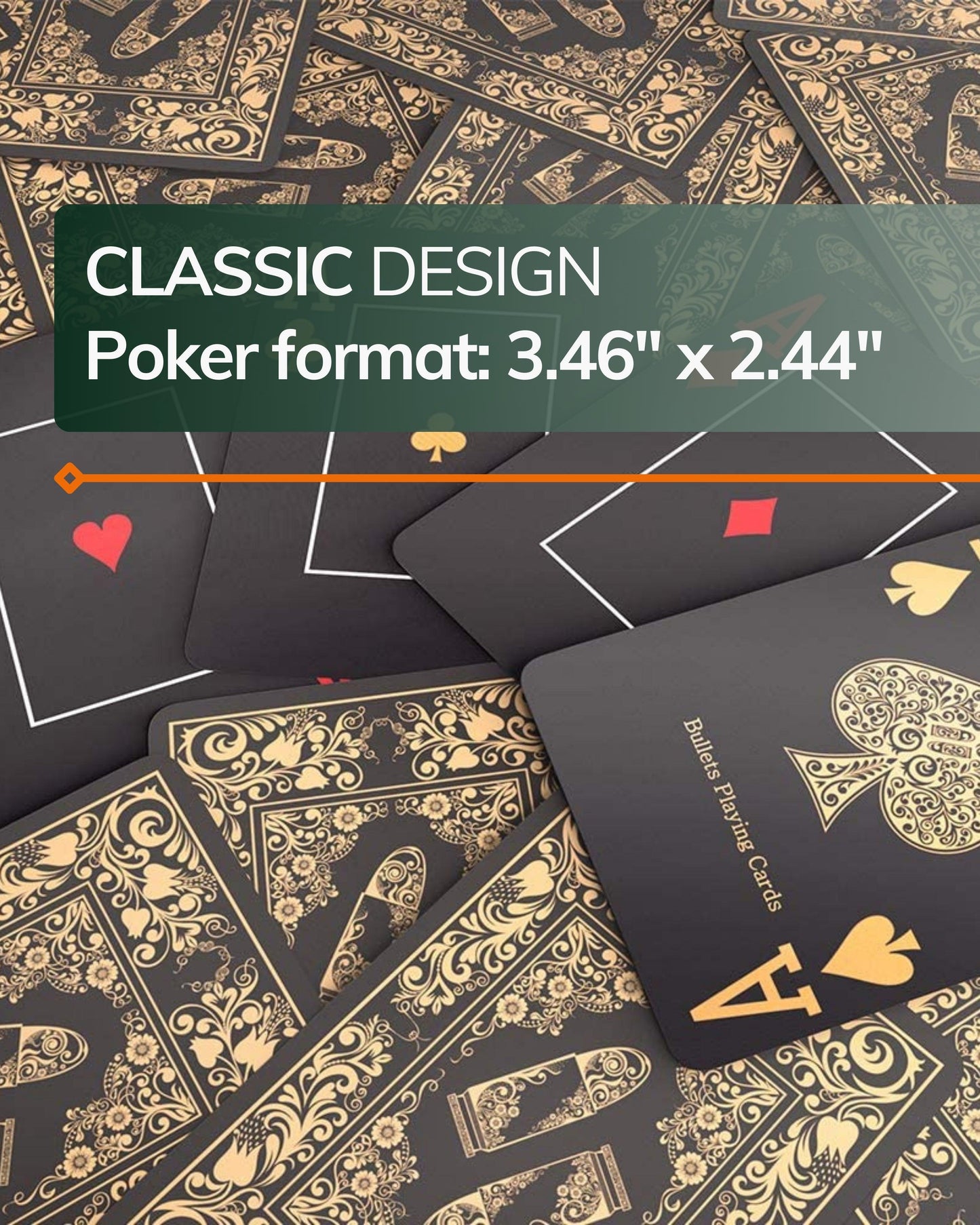 Plastic poker cards 'Black Edition'