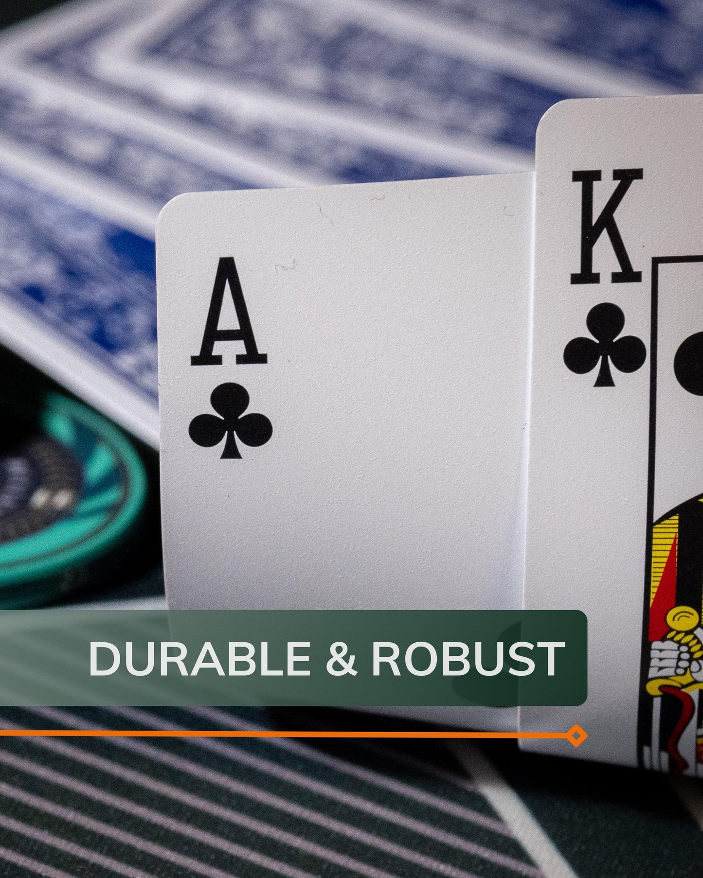 Plastic playing cards, bridge size, double pack, standard index