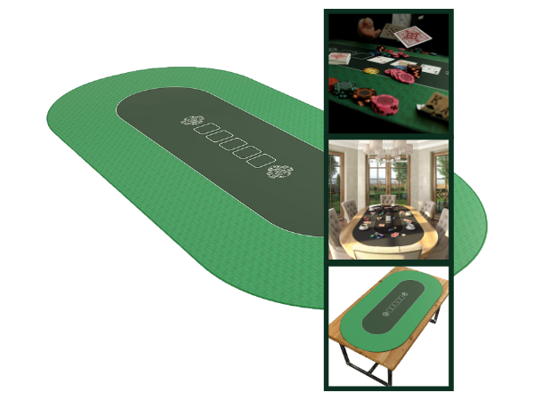 Poker Mat 70" x 35", oval - Classic Design
