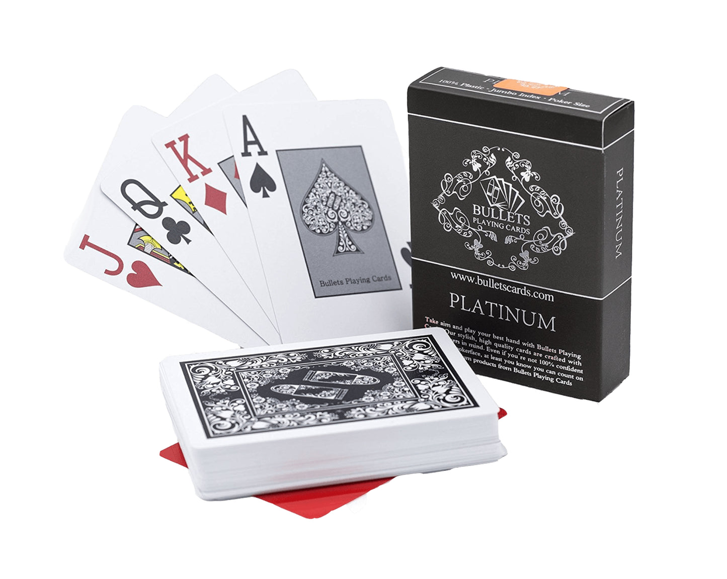 Plastic poker cards 'Platinum'