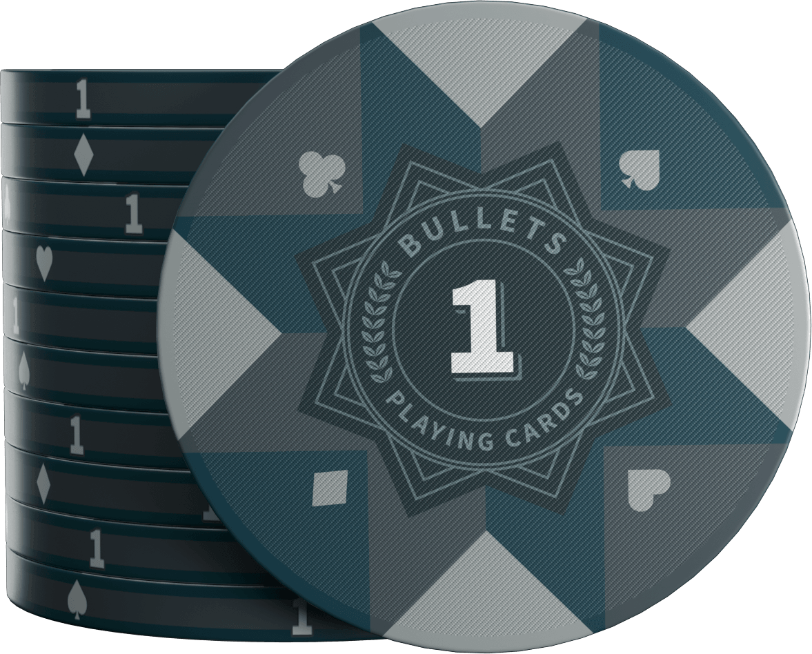 Ceramic poker chips "Paulie" with values - roll of 25 pcs