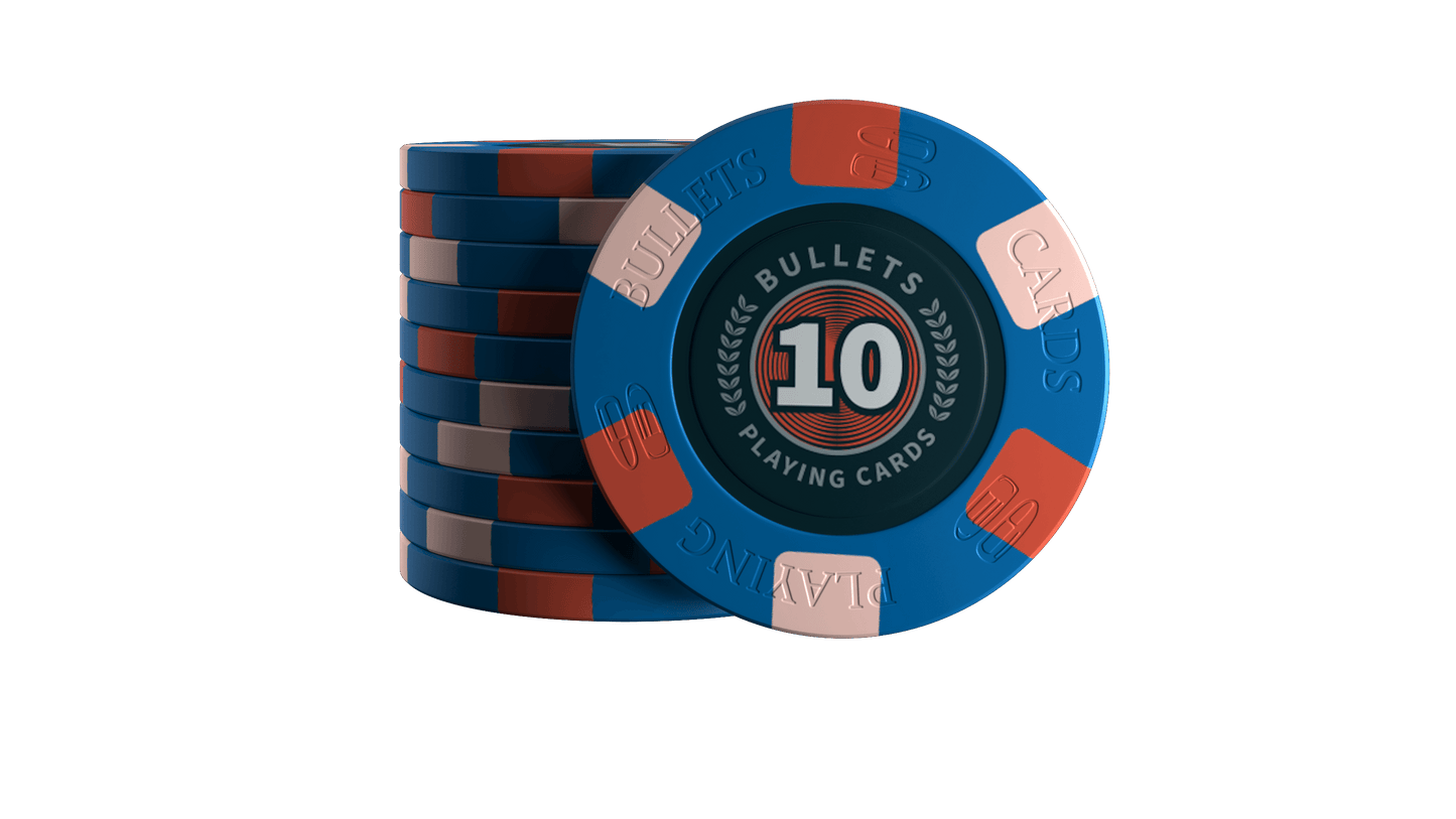 Ceramic poker chips "Richie" with values - roll of 25 pcs