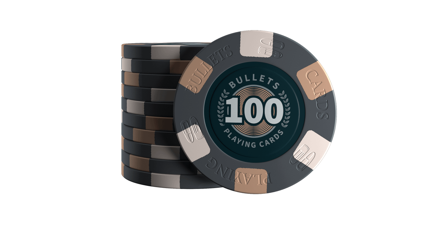 Ceramic poker chips "Richie" with values - roll of 25 pcs
