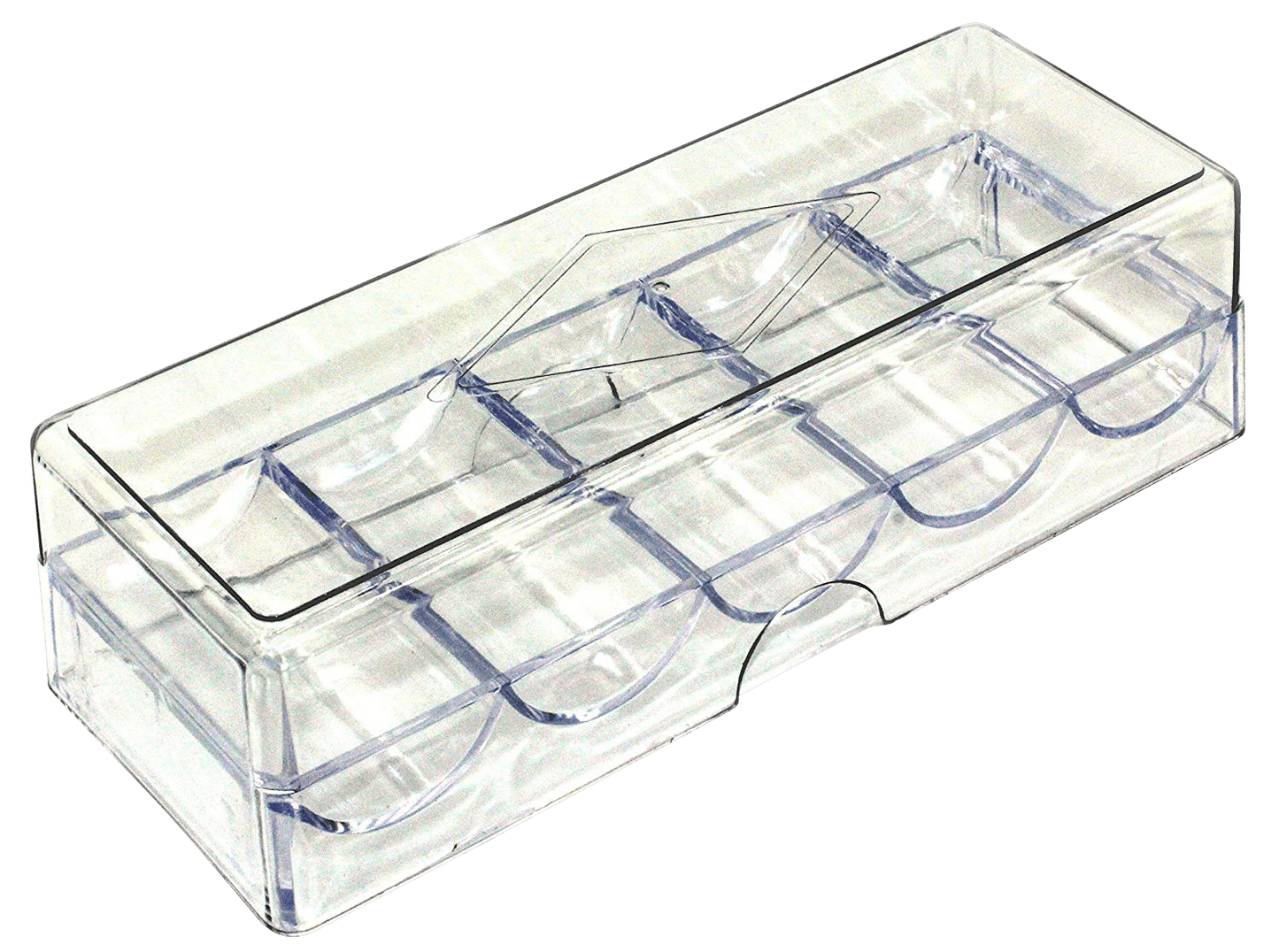 Poker chip trays with lids for 100 chips each (set of 5 trays)
