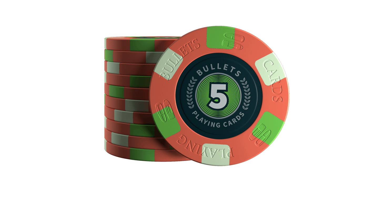 Ceramic poker chips "Richie" with values - roll of 25 pcs
