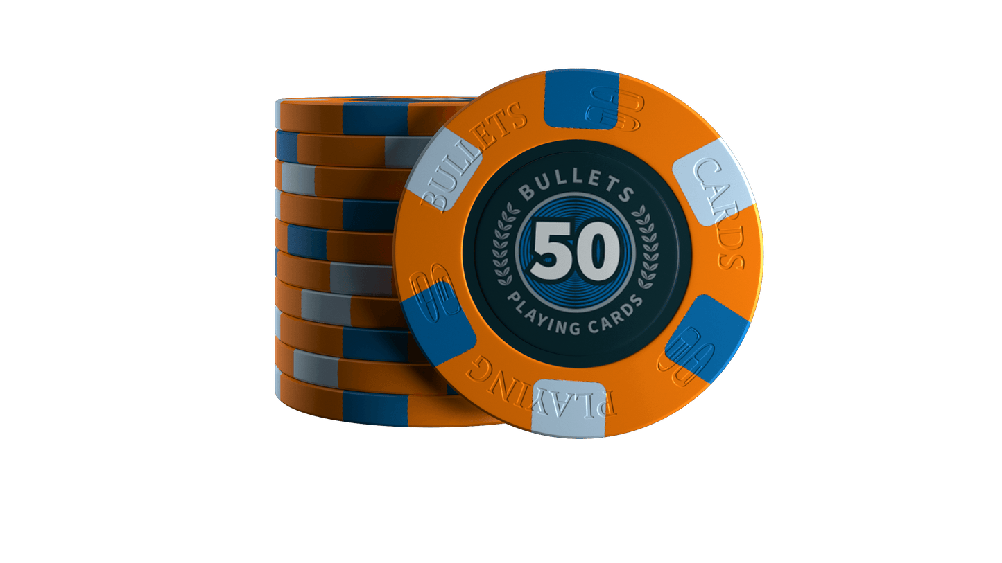 Ceramic poker chips "Richie" with values - roll of 25 pcs