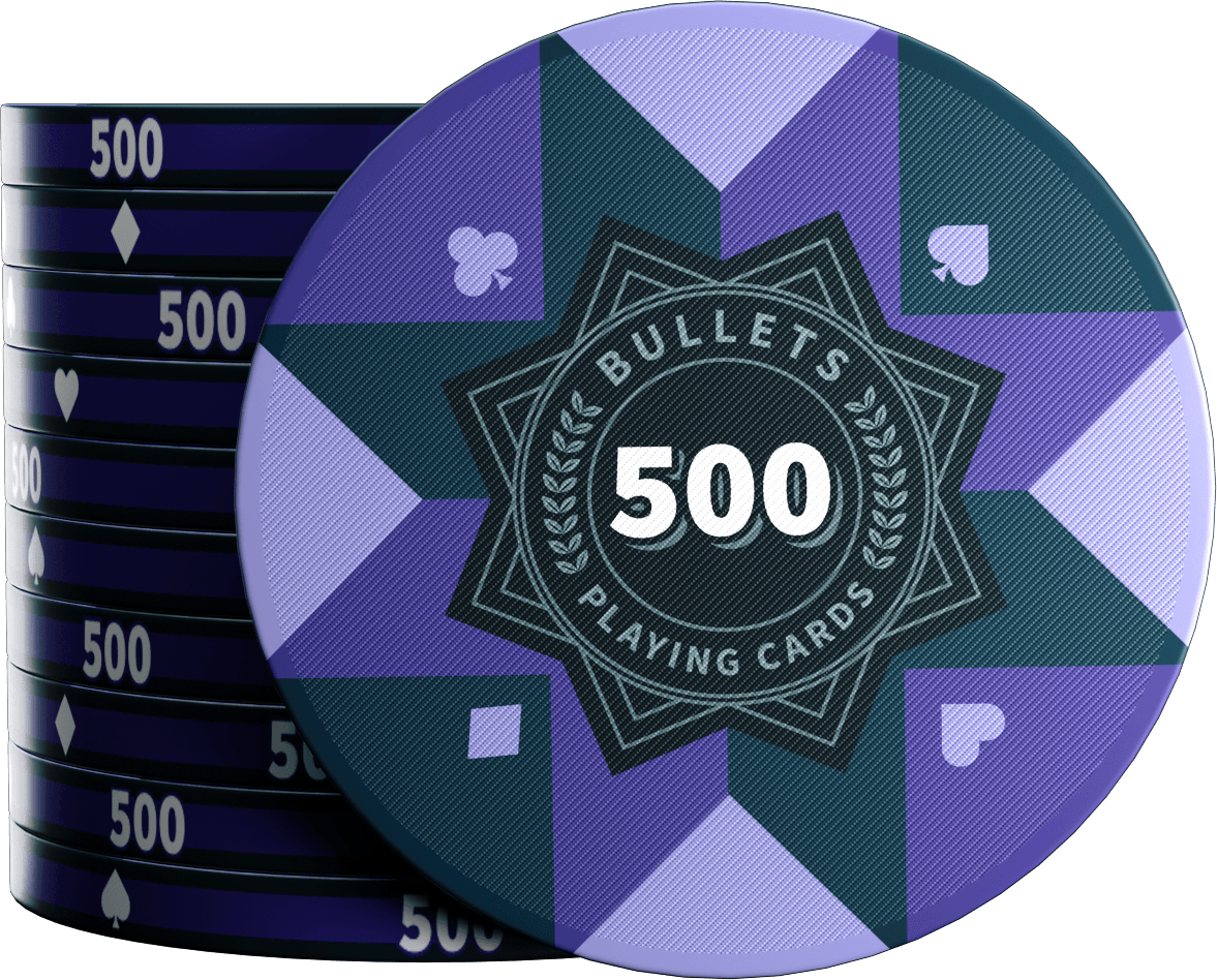 Ceramic poker chips "Paulie" with values - roll of 25 pcs