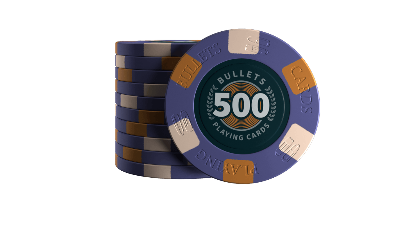 Ceramic poker chips "Richie" with values - roll of 25 pcs