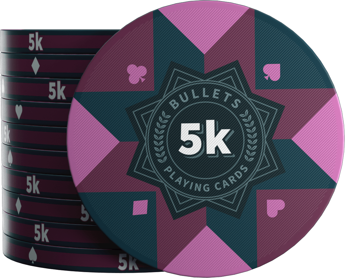 Ceramic poker chips "Paulie" with values - roll of 25 pcs