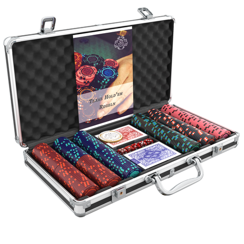 Poker case with 300 clay poker chips 