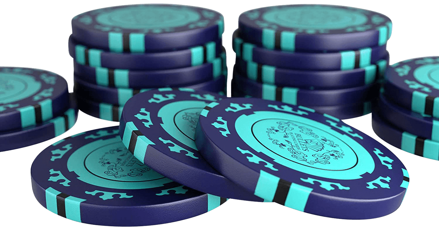 Clay Poker Chips "Corrado" without values - roll of 20 pcs