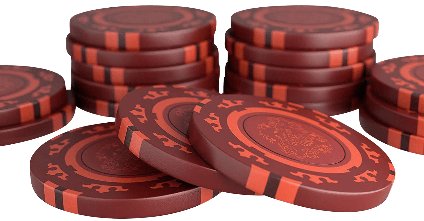Clay Poker Chips "Corrado" without values - roll of 20 pcs