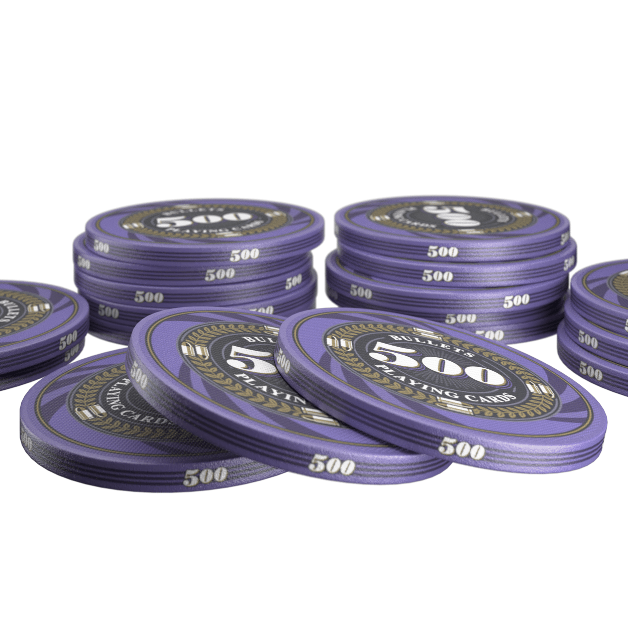 Ceramic poker chips "Silvio" with values - roll of 25 pcs