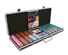 Load image into Gallery viewer, Poker case with 500 clay poker chips &quot;Carmela&quot; with values