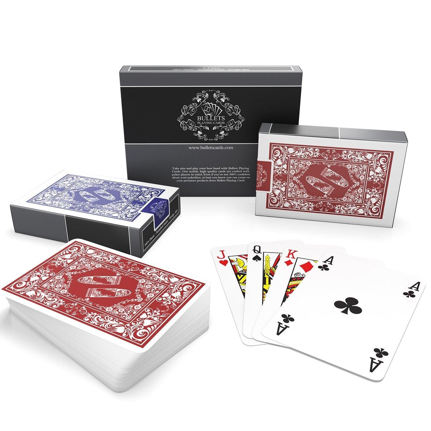 Plastic playing cards, bridge size, double pack, standard index