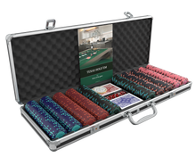 Load image into Gallery viewer, Poker case with 500 clay poker chips &quot;Corrado&quot; without values