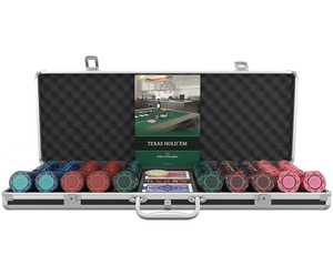 Poker case with 500 clay poker chips "Corrado" without values