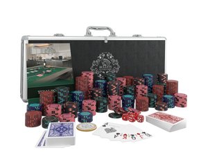 Poker case with 500 clay poker chips "Corrado" without values