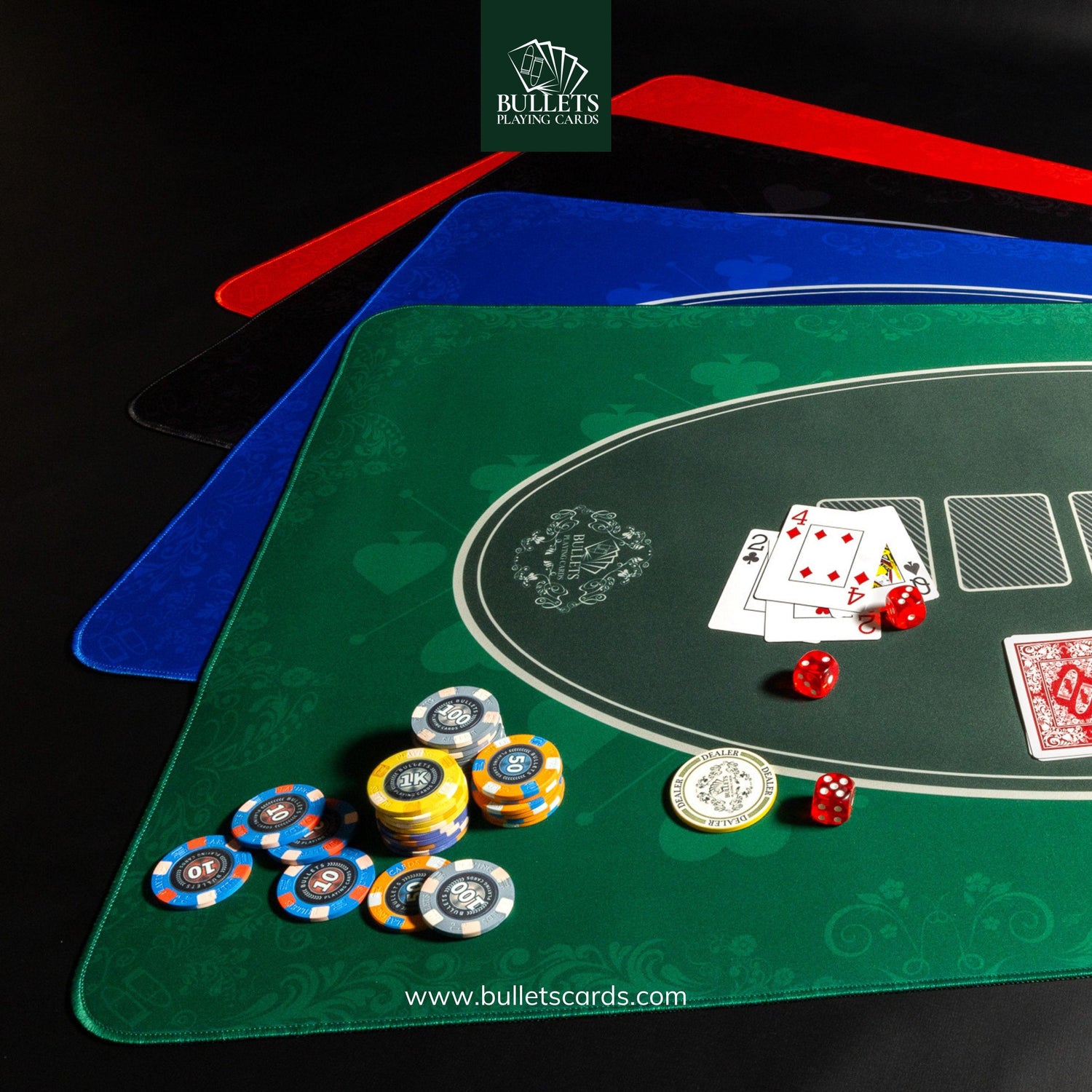 Tappetino Da Poker Professionale 100x60 Cm - Verde, Superficie Liscia, Lavabile - Foto 5