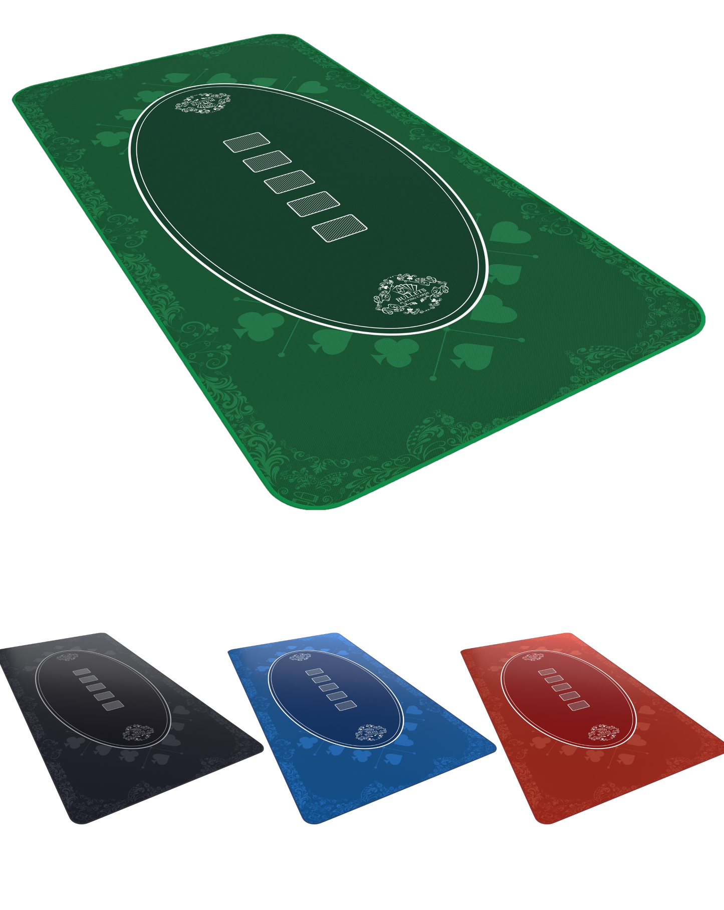 Poker Mat - Casino Design - Different Colors And Sizes - Rectangular