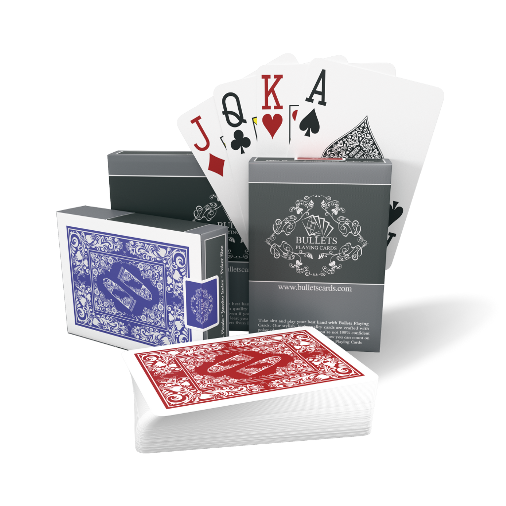 Plastic Poker Cards, Poker Size, Single Pack, Jumbo Index