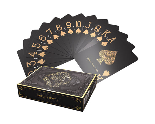 Plastic poker cards 'Black Edition'