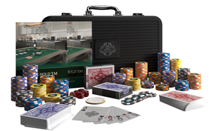 Poker case with 300 ceramic poker chips 'Richie' with values
