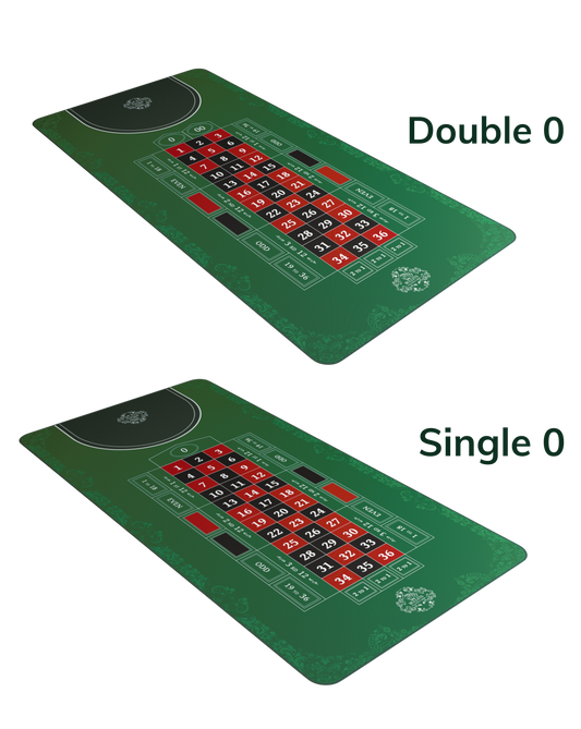 Roulette mat (table layout) - Different Sizes - Double 0 oder Single 0