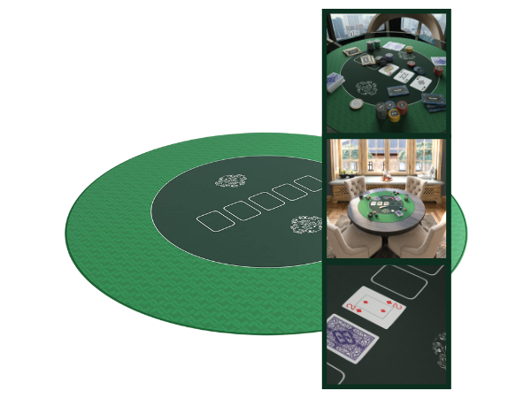 Pokermat Rond Poker Mat 47.2” Round – Classic Design | Bullets Cards – Bullets ...