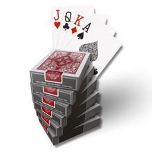 Load image into Gallery viewer, &quot;Blackjack Deal&quot; - 6x deck of cards of one color (red/blue) - Poker-Size - Jumbo Index
