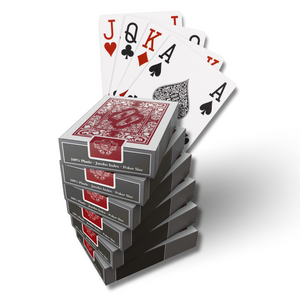 "Blackjack Deal" - 6x deck of cards of one color (red/blue) - Poker-Size - Jumbo Index