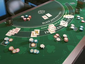 Blackjack Layout - Table Top Mat 60'' x 35''