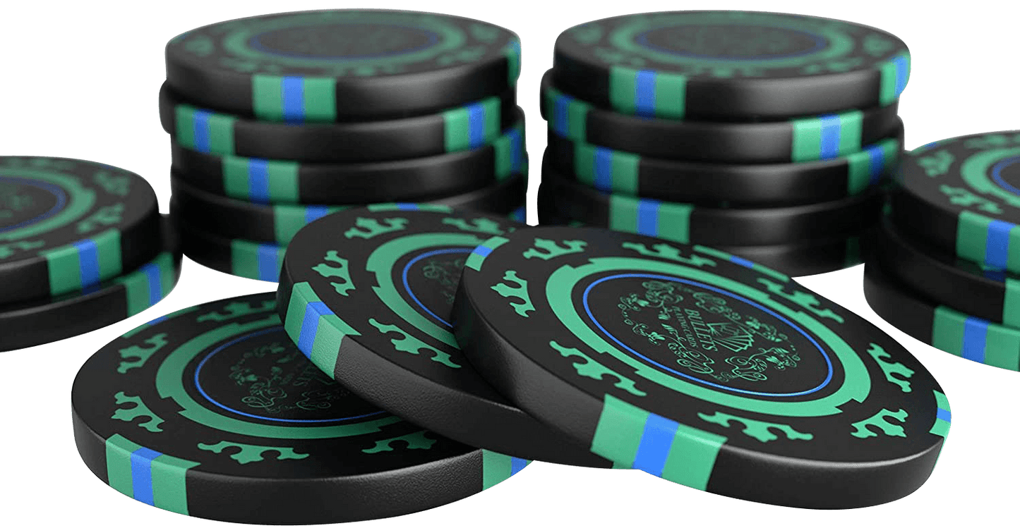 Clay Poker Chips "Corrado" without values - roll of 20 pcs