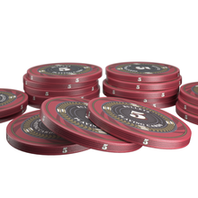 Load image into Gallery viewer, Ceramic poker chips &quot;Silvio&quot; with values - role of 25 pcs