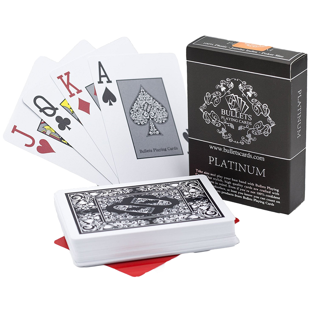Plastic poker cards 'Platinum'