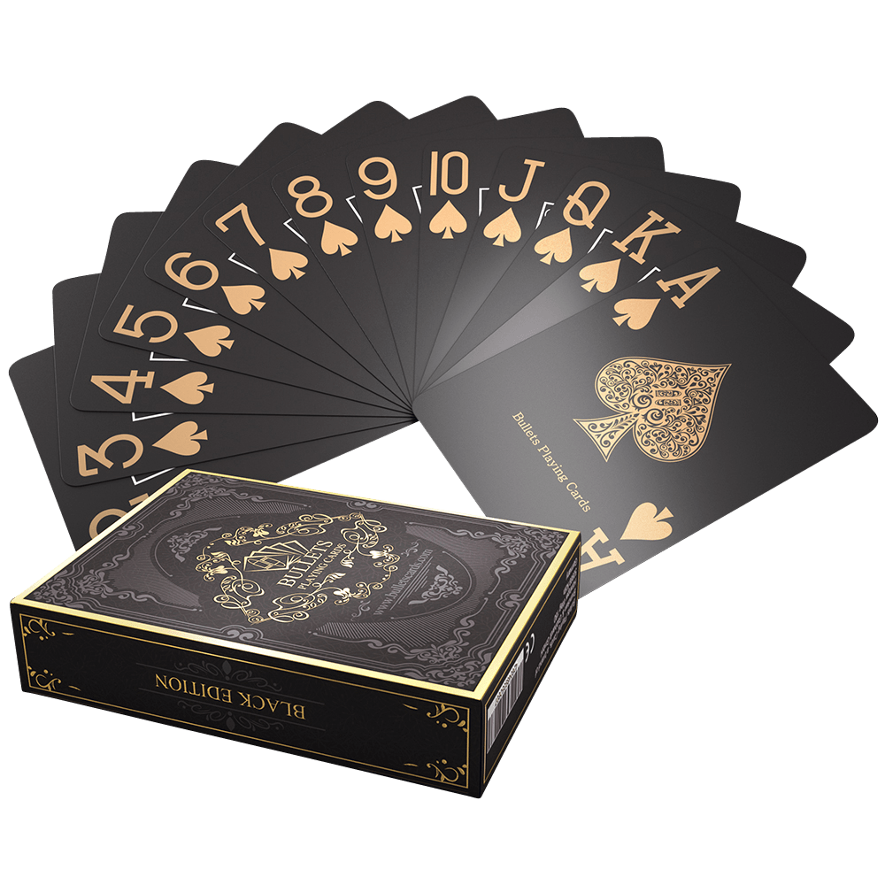 Bullet Card Plastic Poker Cards “Black Edition” – Durable, Stylish | Bullets Cards ...
