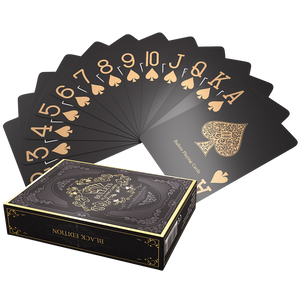 Plastic poker cards 'Black Edition'