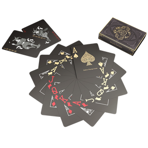 Plastic poker cards 'Black Edition'