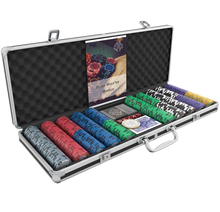 Load image into Gallery viewer, Poker case with 500 designer clay poker chips &#39;Tony&#39; with values