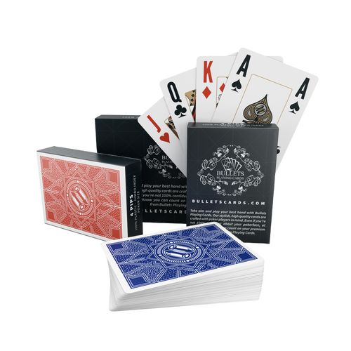 Plastic Poker Cards, Poker Size, Double Pack, Jumbo Index, 'Paulie' Design